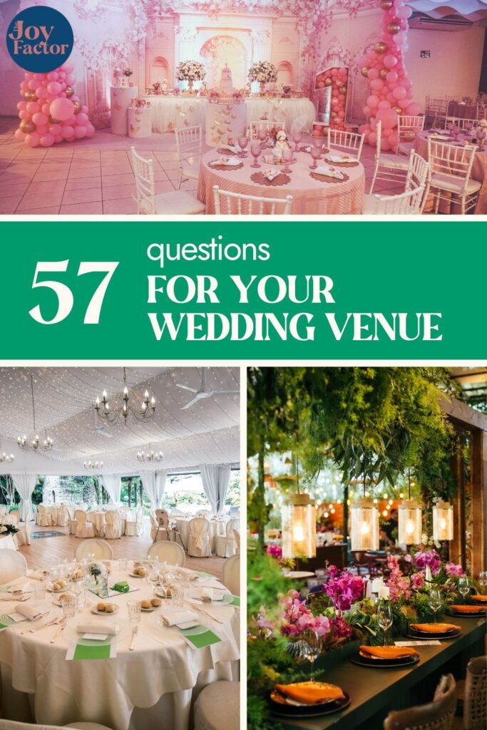 57 questions for your wedding venue