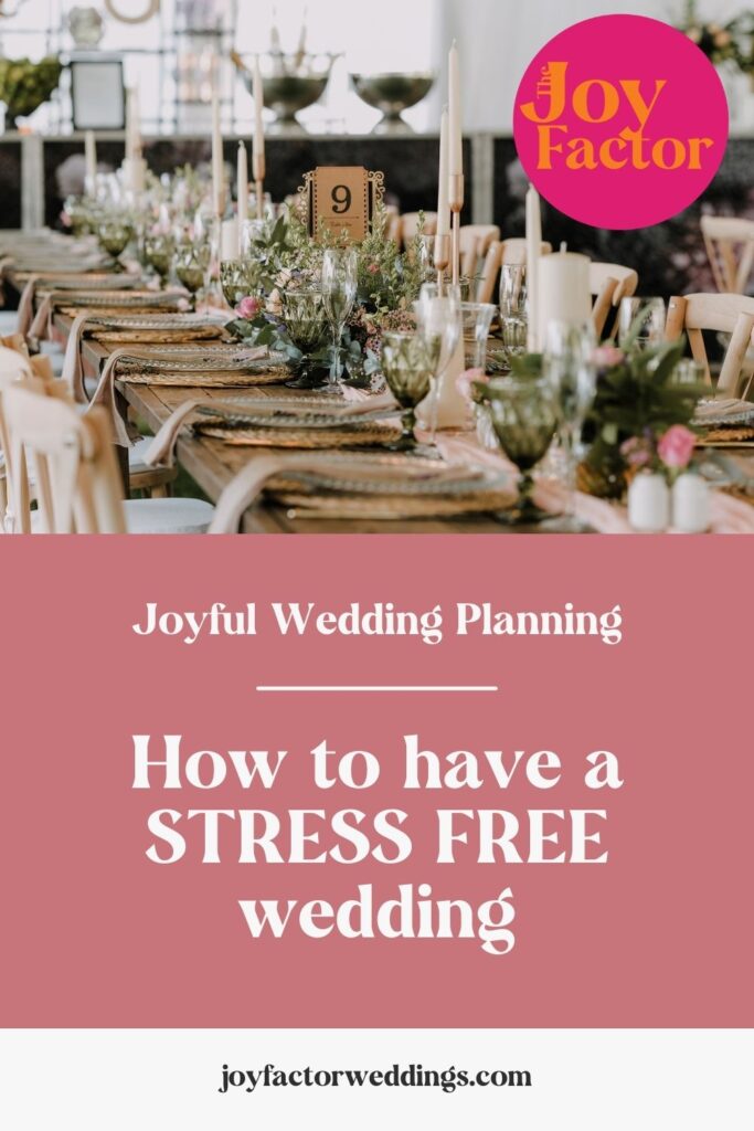 how to have a stress free wedding